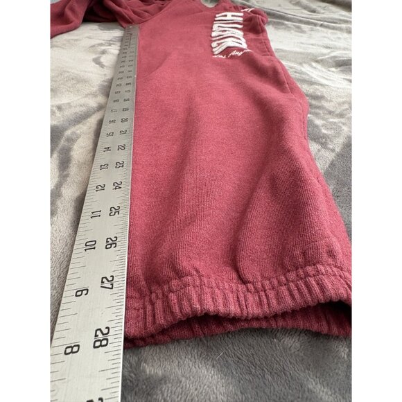 Hollister Women's Spell Out Jogger Sweatpants Size L Burgundy Loungewear Y2k - Picture 10 of 10